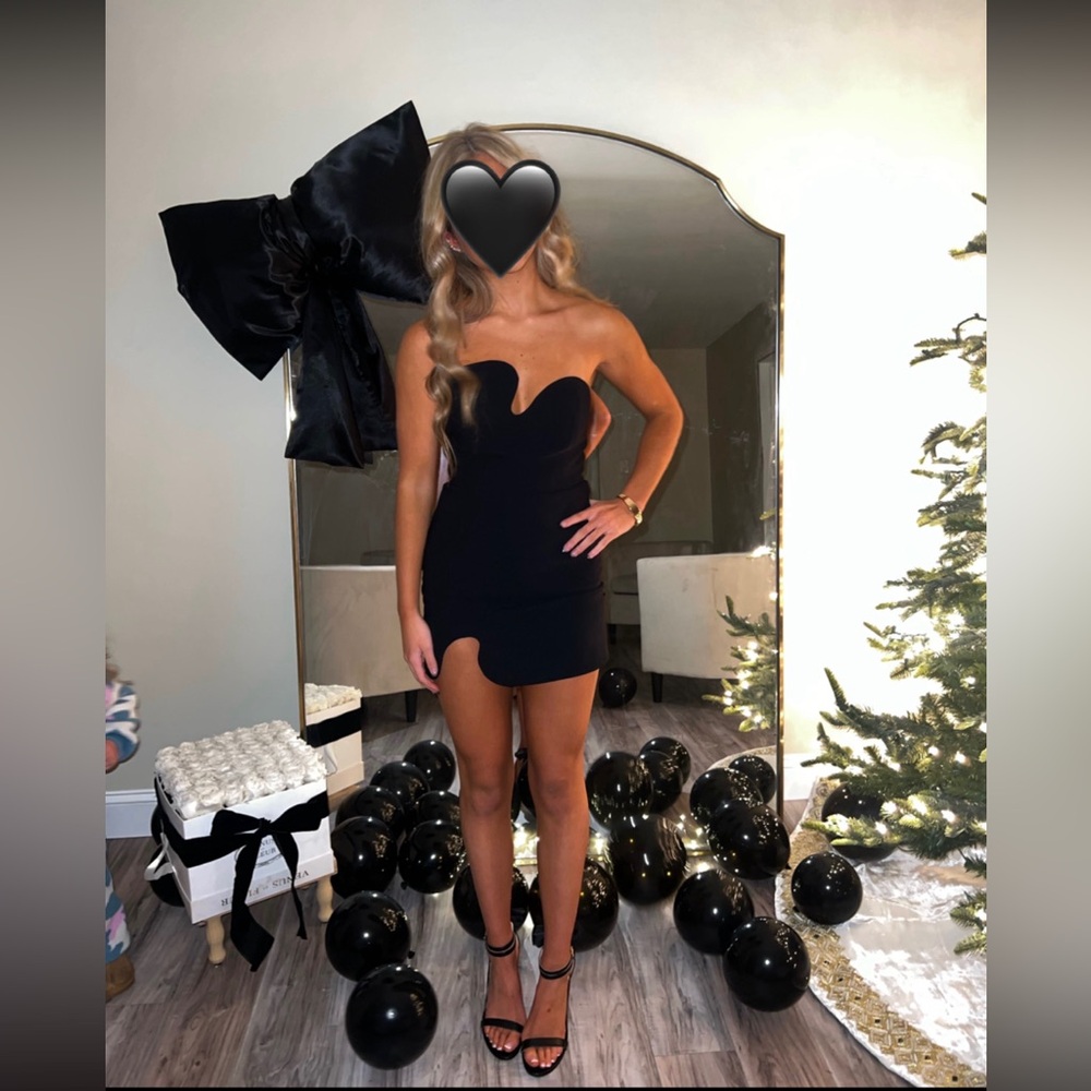 Amanda Uprichard Black Strapless Mini Dress